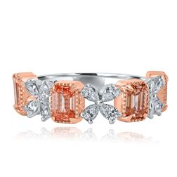 2.30 Ct Emerald Cut Lab Grown Diamond Wedding Band 14k White Gold