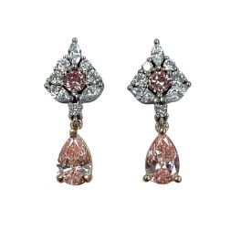 1.50 TCW Pear Lab Grown Diamond Bridal Dangle Earrings 14k Gold