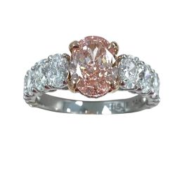 IGI 4.00 TCW (2.06CT) Oval Lab Grown Diamond Ring 14k Gold