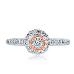 0.72 TCW Round Cut Diamond Engagement Vintage Ring 14k White Gold