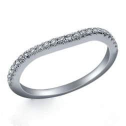 Diamond Wedding Guard Ring 14k White Gold (0.20 ctw)