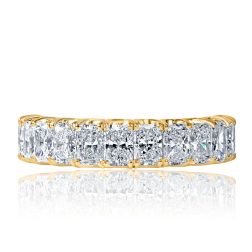 Radiant Lab Grown Diamond Wedding Band 14k Yellow Gold (2.00 ctw)
