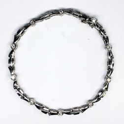 0.60 Ct Women's Diamond Bracelet 14k White Gold 7" 