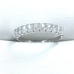 1 Ct Radiant Cut Lab Grown Diamond Wedding Band 14k White Gold