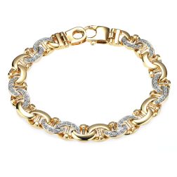 1.50 Ct Men's Mariner Link Diamond Bracelet 14k Gold 52.8 g 8.5'' 