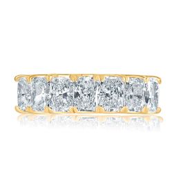 Radiant Cut Lab Grown Diamond Wedding Band 14k Yellow Gold (2.50 ctw)