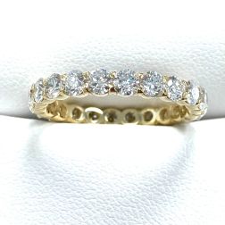 Round Lab Grown Diamond Eternity Band 14K Yellow Gold (1.60-2.50 ctw)