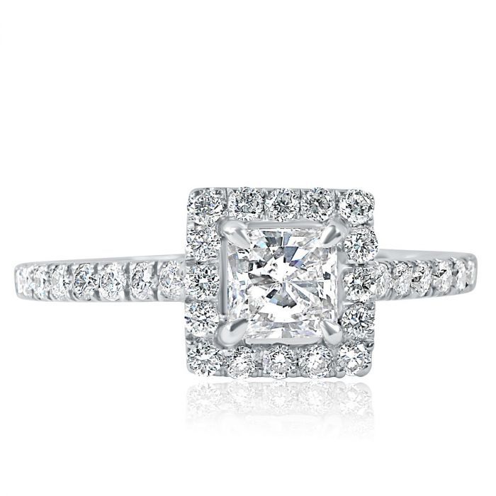Details about   1.70 Ct Radiant Cut White Diamond Engagement Wedding Ring 14k White Gold Finish 